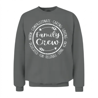 Family Crew Life Making Memories Happy Matching Unisex Sweatshirt - Graphite Heather