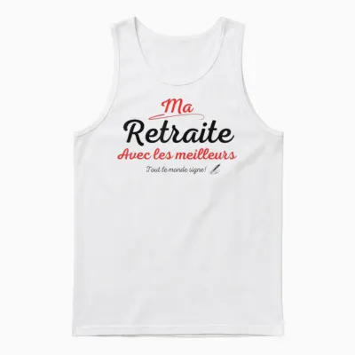 Signing Retirement Gift Retirement Signature T-Shirt, White Unisex Tank Top - White