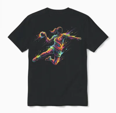 Handball Women's Child Girl Unisex T-Shirt - Black