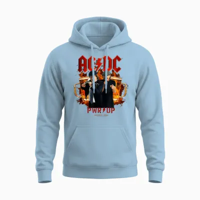 Ac/dc Pwr Up München 2024 Unisex Hoodie - Light Blue