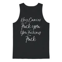 Funny Funk Cancer Gift Hey Cancer Unisex Tank Top - Black – 1