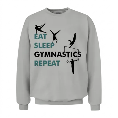 Eat, Sleep, Gymnastics, Repeat - Gymnast, Men Unisex Sweatshirt - Ash