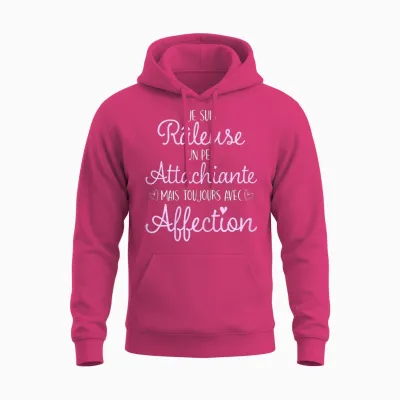 Madame Attachiante Humour Woman Raleuse Unisex Hoodie - Heliconia