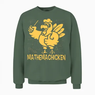 Mathemachicken Funny Math Unisex Sweatshirt - Military Green