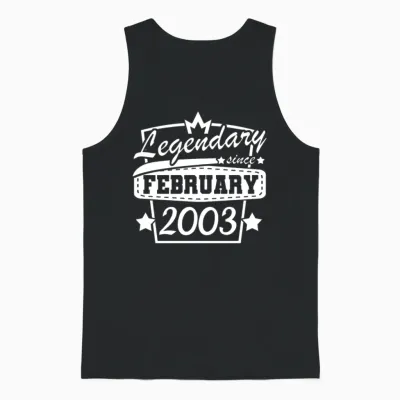 February 2003 Retro Unisex Tank Top - Black