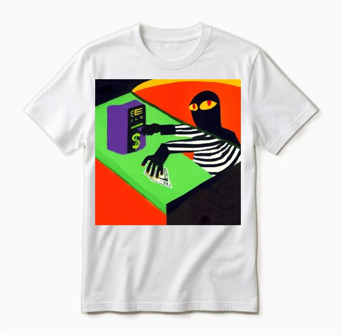How to Take Money from a Cash Register Unisex T-Shirt in White