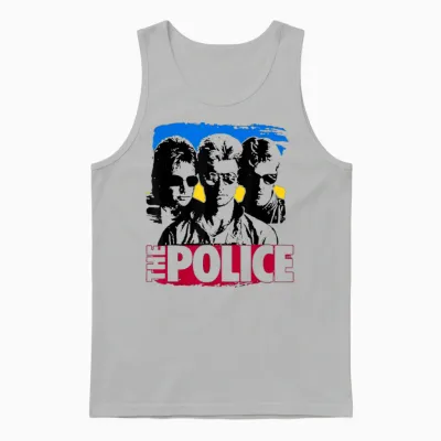 Officiel the Police Sunglasses Artwork Unisex Tank Top - Ash