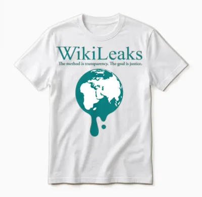 Wikileaks Dripping Globe Unisex T-Shirt - White