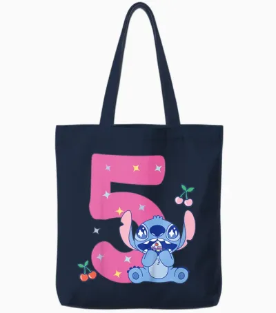 Lilo & Stitch 5 Birthday Tote Bags - Navy
