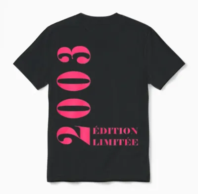 21 Years Anniversary Year 2003 Limited Edition Woman 2003 T-Shirt, Black Unisex T-Shirt - Black