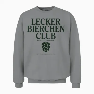 Lecker Bierchen Club Official Member Bier Humor Unisex Sweatshirt - Sport Grey