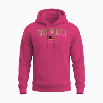 Fort Worth Usa Unisex Hoodie - Heliconia