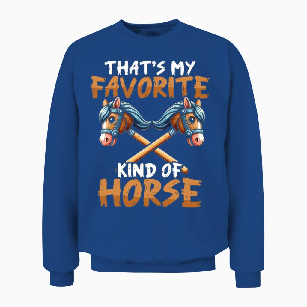 Funny Hobby Horsing Cute Hobby Horse for Girls Unisex Sweatshirt in Royal