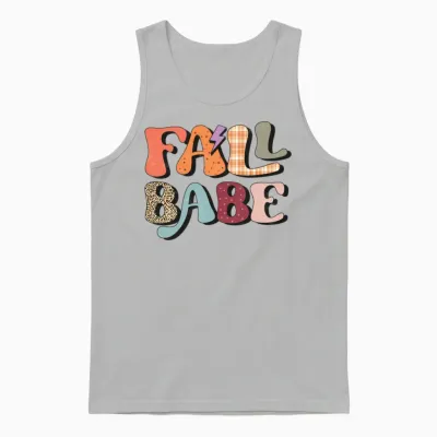 Fall Babe Retro Typography Unisex Tank Top - Ash