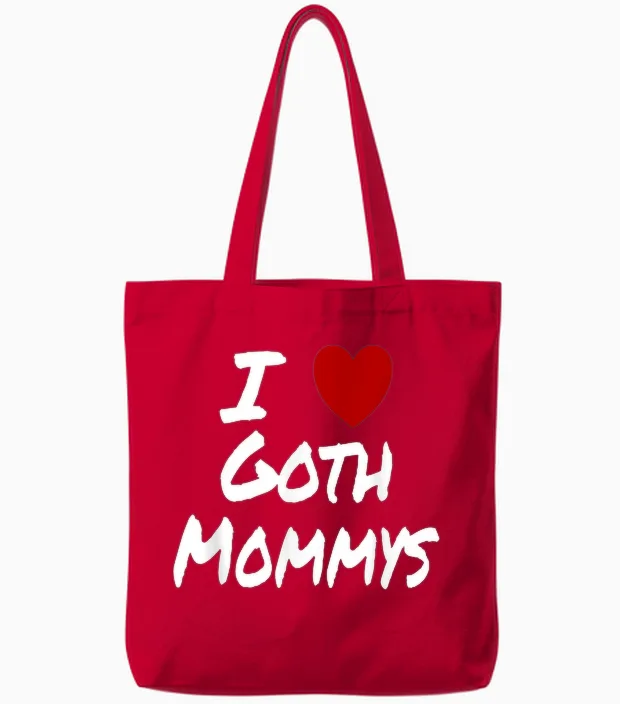 Ich Herz (liebe) Goth Mommys Anziehung Heiß Sexy Niedlich Tote Bags in Red