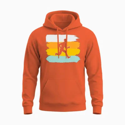Jogging Retro Unisex Hoodie - Orange