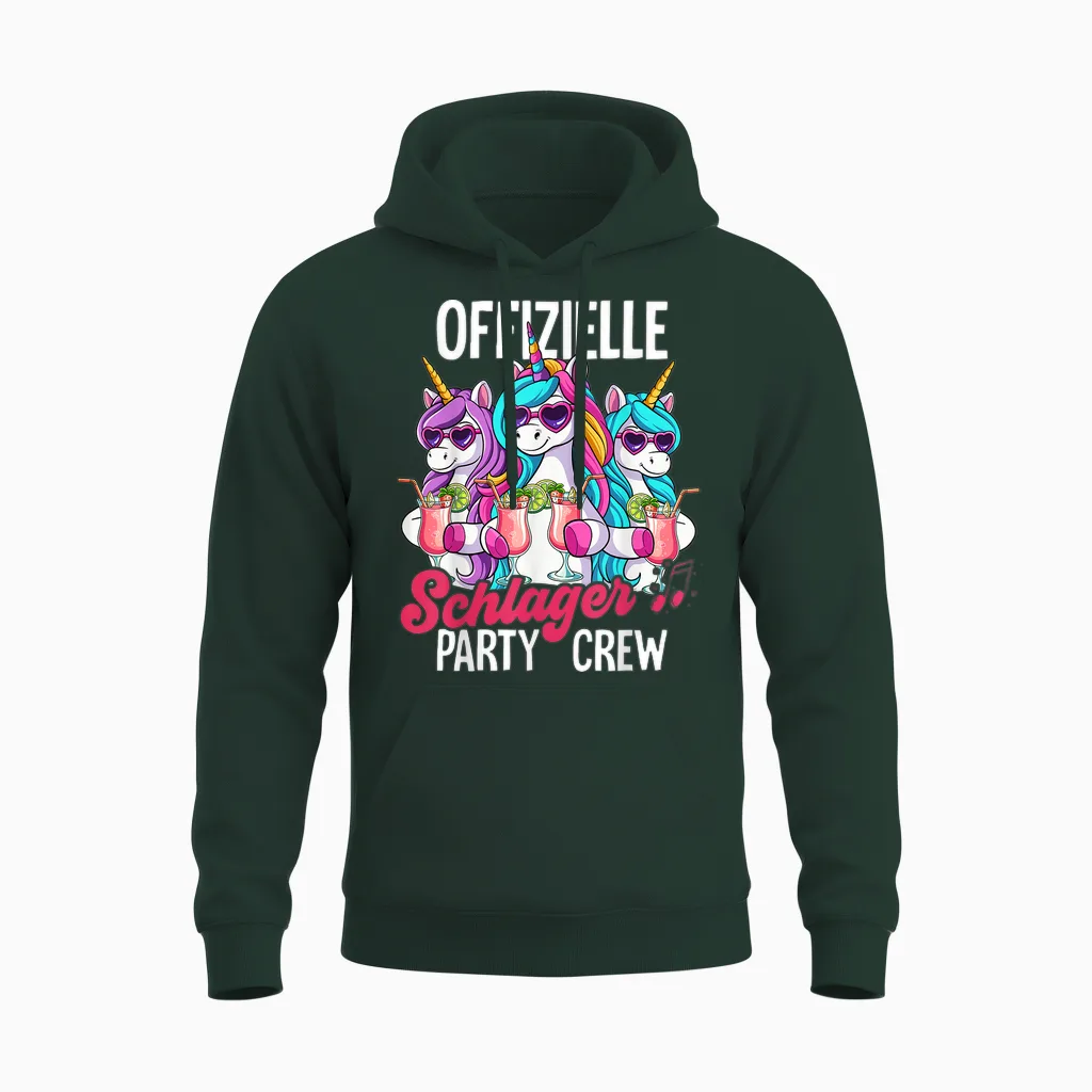 Schlager Party Crew Schlager Unisex Hoodie in Forest