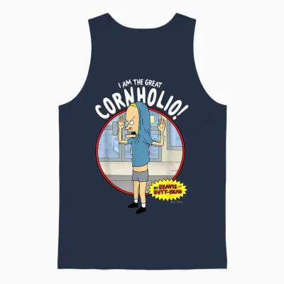 Beavis and Butt-Head the Great Cornholio Graphic Unisex Tank Top - Navy