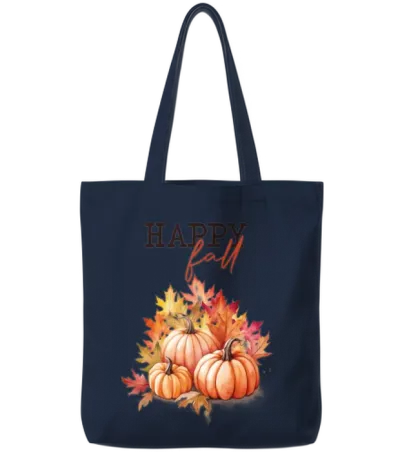 Happy Fall Tote Bags - Navy