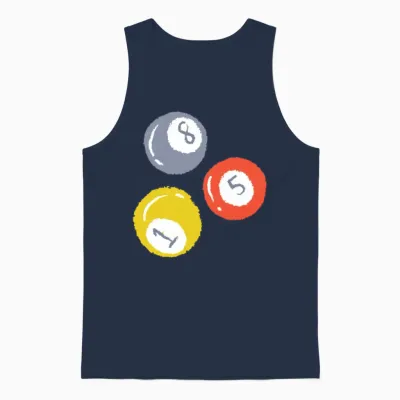 3 Billiards Ball Unisex Tank Top - Navy