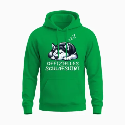 Offizielles Schlafshirt Husky Huskys Siberian Hund Hunde Unisex Hoodie - Irish Green