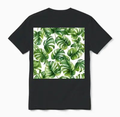 Retro Monstera Unisex T-Shirt - Black