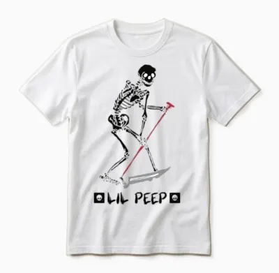 Lil Peep Schemaposse Skeleton Unisex T-Shirt - White