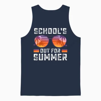 Peace Out Kindergarten Happy Last Day of School Ti Unisex Tank Top - Navy