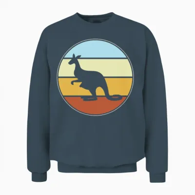 Kangaroo Retro Unisex Sweatshirt - Dark Heather