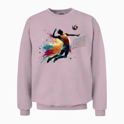 Volleyball Beach Volleyball Boys Unisex Sweatshirt - Light Pink