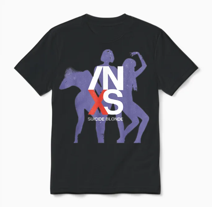 Inxs โ Suicide Blonde Dancers T-Shirt, Black, S Unisex T-Shirt in Black