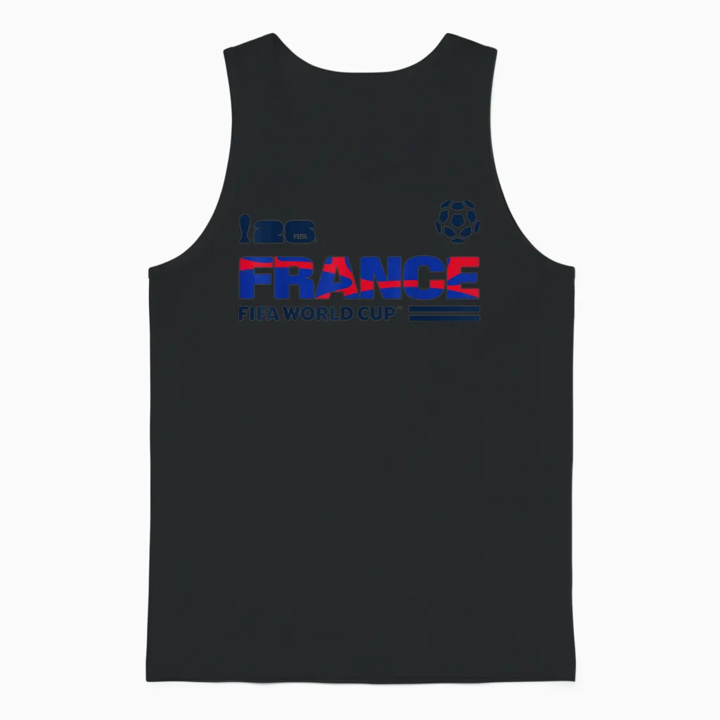 Fifa World Cup26 Qualifier France Unisex Tank Top in Black