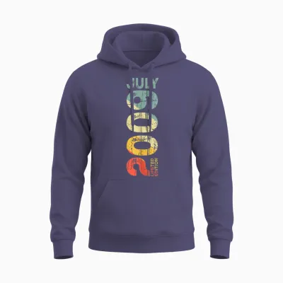 Rétro Vintage Juillet 2009 Année 2009 Vintage 2009 Depuis 2009 Unisex Hoodie - Heather Sport Dark Navy