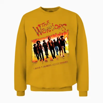 Warriors One Gang T-Shirt - Herren & Damen, Schwarz, S, Kurzarm, Klassische Passform, Streetwear, Unisex, T-Shirt Mit Rundhalsausschnitt, Baumwolle 60%, Polyester 40% Unisex Sweatshirt - Gold