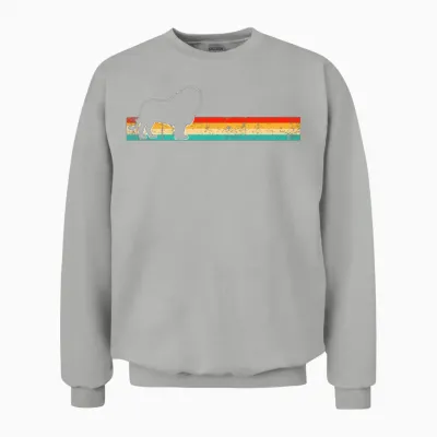 Lion Retro Unisex Sweatshirt - Ash