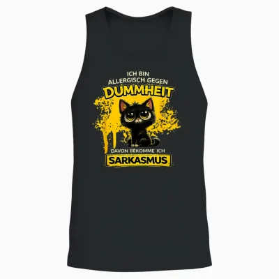 Ich Bin Allergisch Gegen Dummheit Davon Bekomme Unisex Tank Top - Black