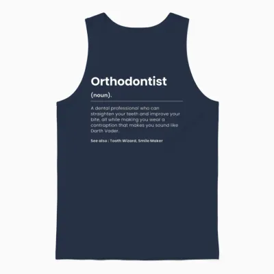 Funny Orthodontist Unisex Tank Top - Navy