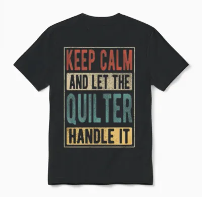 Quilter Retro Gift Unisex T-Shirt - Black