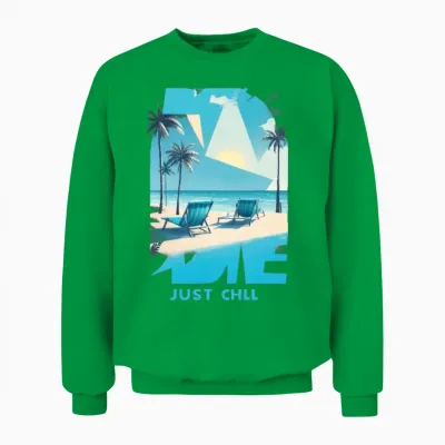 Just Chill Retro V4 Unisex Sweatshirt - Irish Green