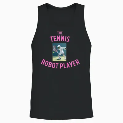 Tennis Robot Player Unisex Tank Top - Black