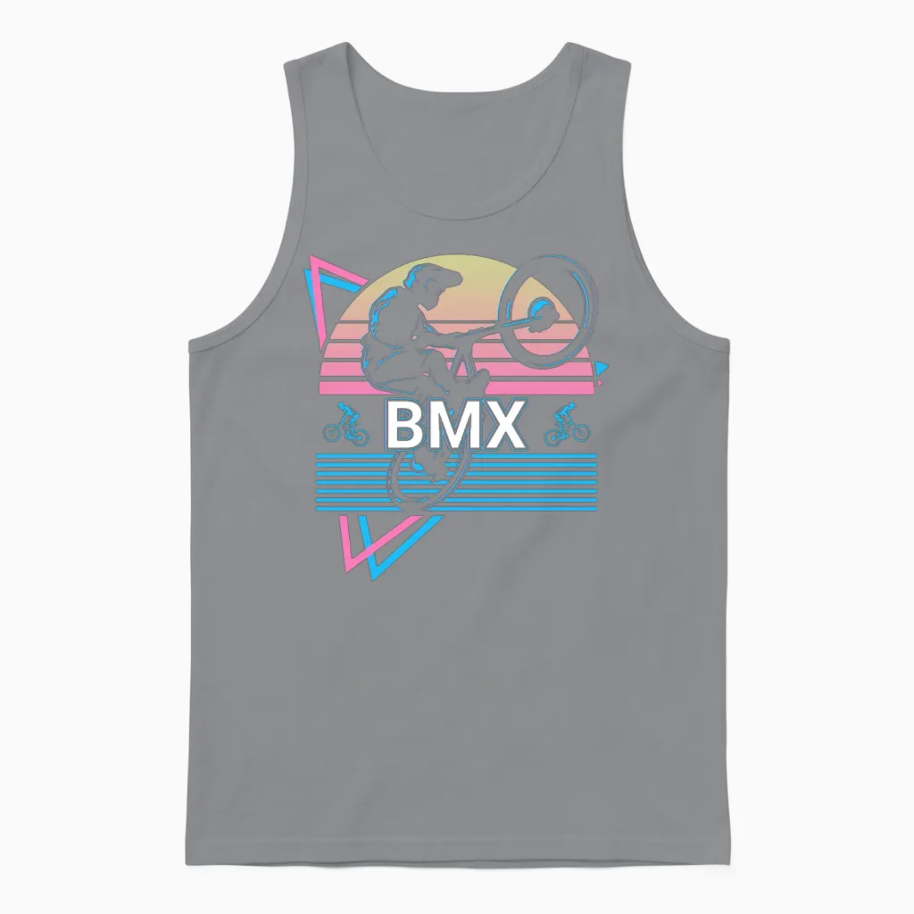 Bmx Biker Biking Retro Cycling Unisex Tank Top - Sport Grey