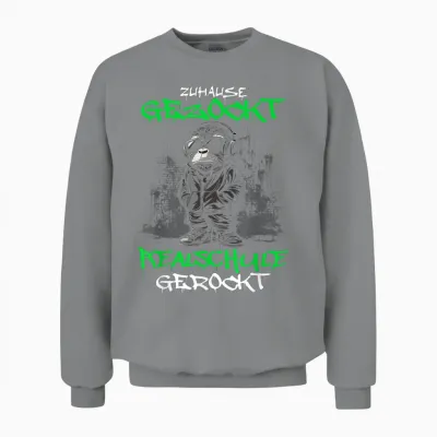 Abschlussklasse | Zuhause Gezockt Realschulabschluss Gerockt Unisex Sweatshirt - Sport Grey