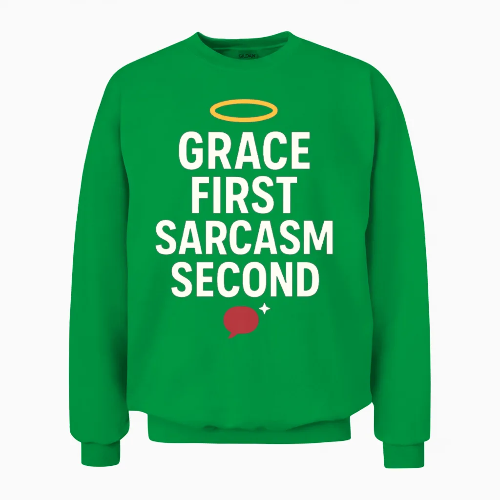 Funny Pastor Youth Ministry Church Leader Humor Unisex Sweatshirt in Irish Green