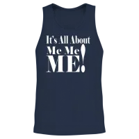 It's All About Me Me Me Unisex Tank Top - Navy – 2