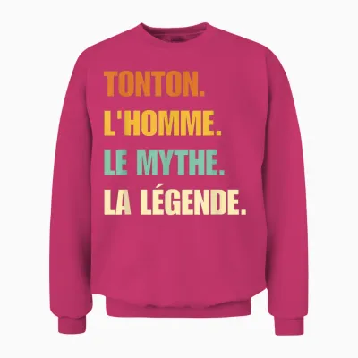 Custom Gift Tonton Man Legend Promoted Tonton 2026 Unisex Sweatshirt - Heliconia
