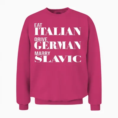 Lustiges Auto Meme Fahren Essen Italienisch Fahren Deutsch Heiraten Slawisch Unisex Sweatshirt - Heliconia