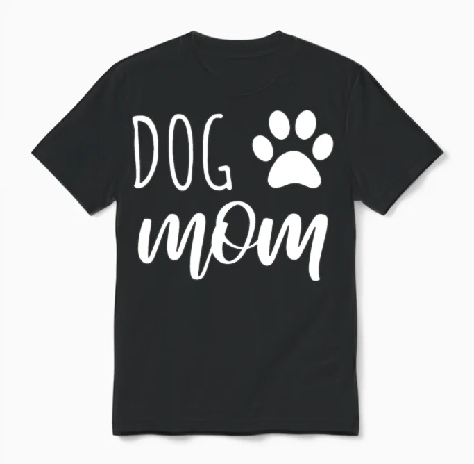 Dog Mom - Love Dogs Unisex T-Shirt in Black