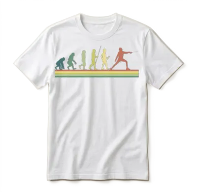 Retro Fencing Evolution Unisex T-Shirt - White