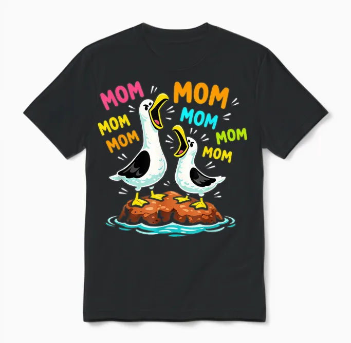 Mama Möwe Lustige Mama Möwen Muttertag Mama Humor Unisex T-Shirt in Black