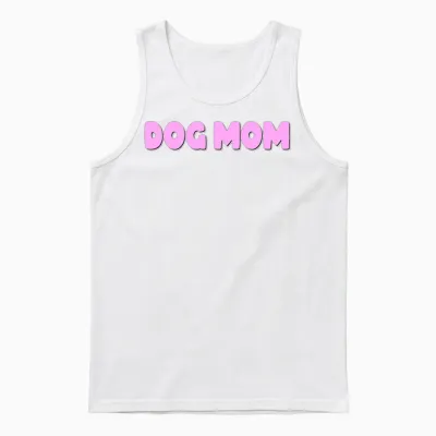 Dog Mom Unisex Tank Top - White